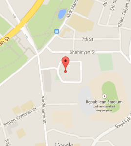 Филиала МГУ в Ереване. Карта проезда